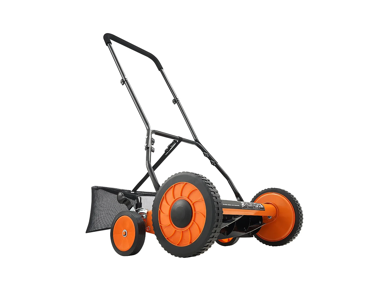 Tondeuse à Gazon SucceBuy Manuelle à Rouleau, Largeur de Coupe de 45 cm, Conception à 5 Lames, Hauteur de Coupe Réglable de 3,5 à 6,2 cm, Sac de Ramassage