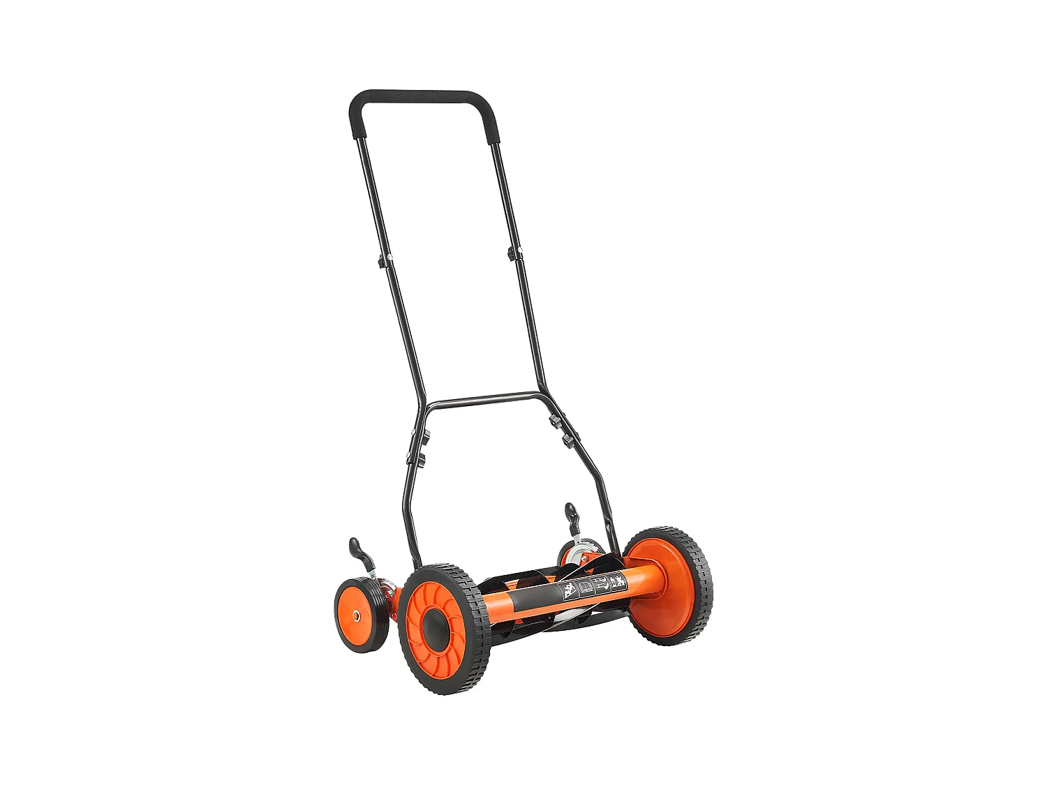 Tondeuse à Gazon SucceBuy Manuelle à Rouleau, Largeur de Coupe de 45 cm, Conception à 5 Lames, Hauteur de Coupe Réglable de 3,5 à 6,2 cm, Sac de Ramassage