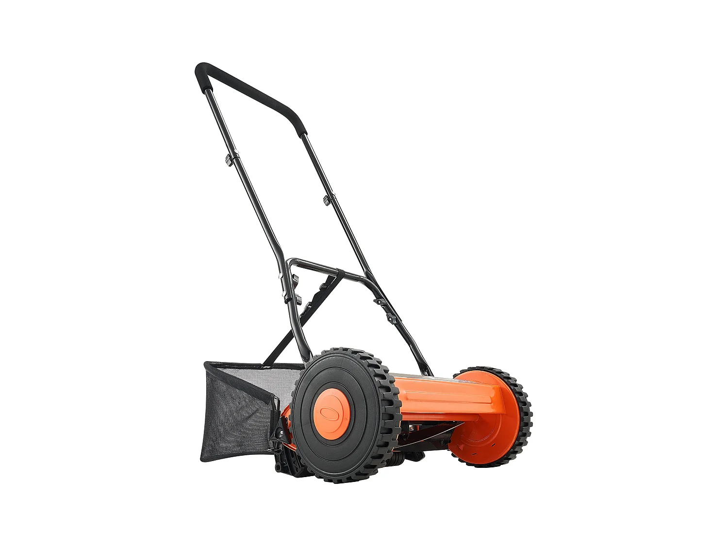 Tondeuse à Gazon SucceBuy Manuelle, Largeur de Coupe 40cm, Équipée de 5 Lames en Acier, sans Moteur, Hauteur de Coupe Ajustable de 1.5 à 4.5 cm