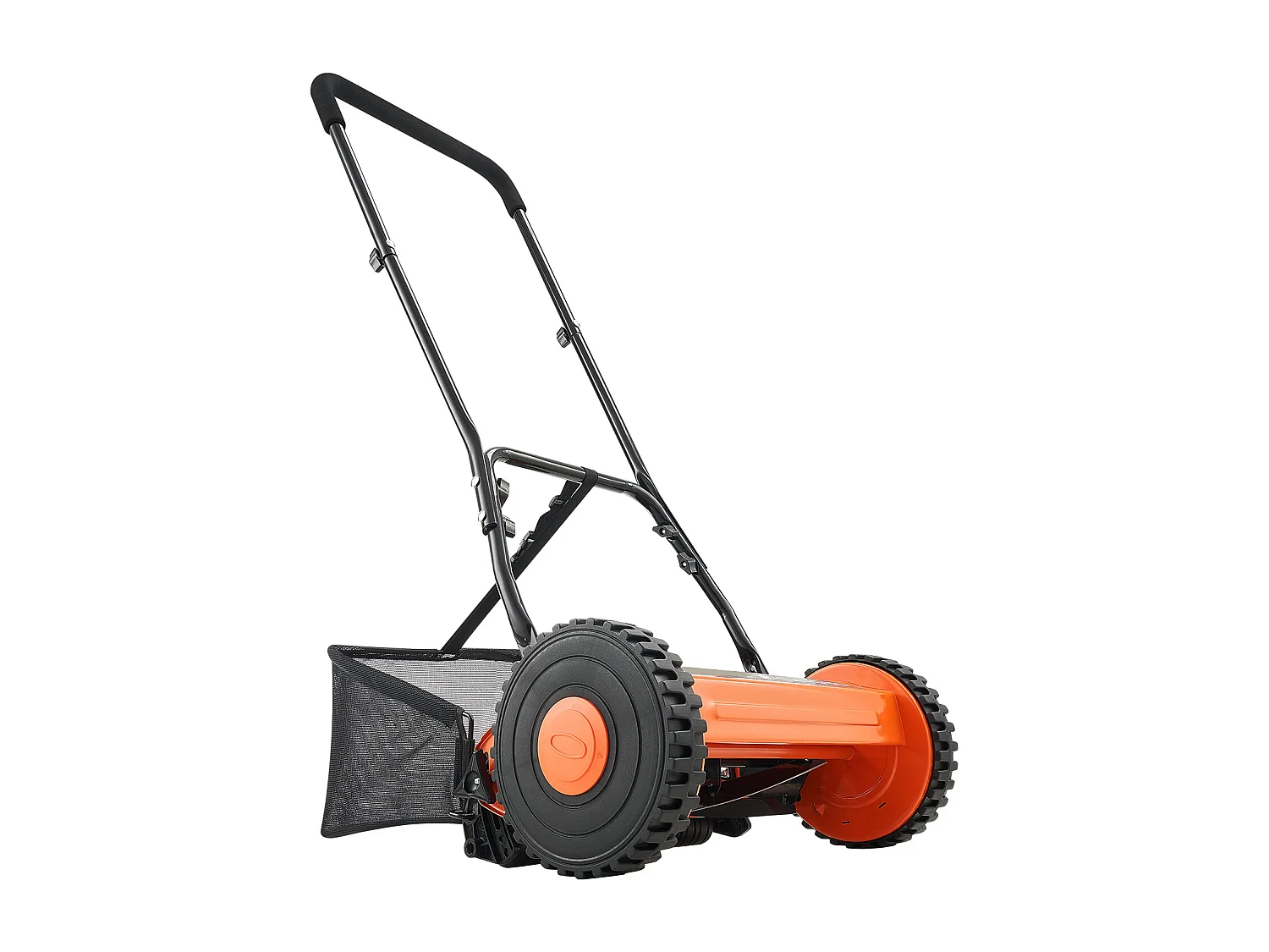 Tondeuse à Gazon SucceBuy Manuelle, Largeur de Coupe 40cm, Équipée de 5 Lames en Acier, sans Moteur, Hauteur de Coupe Ajustable de 1.5 à 4.5 cm