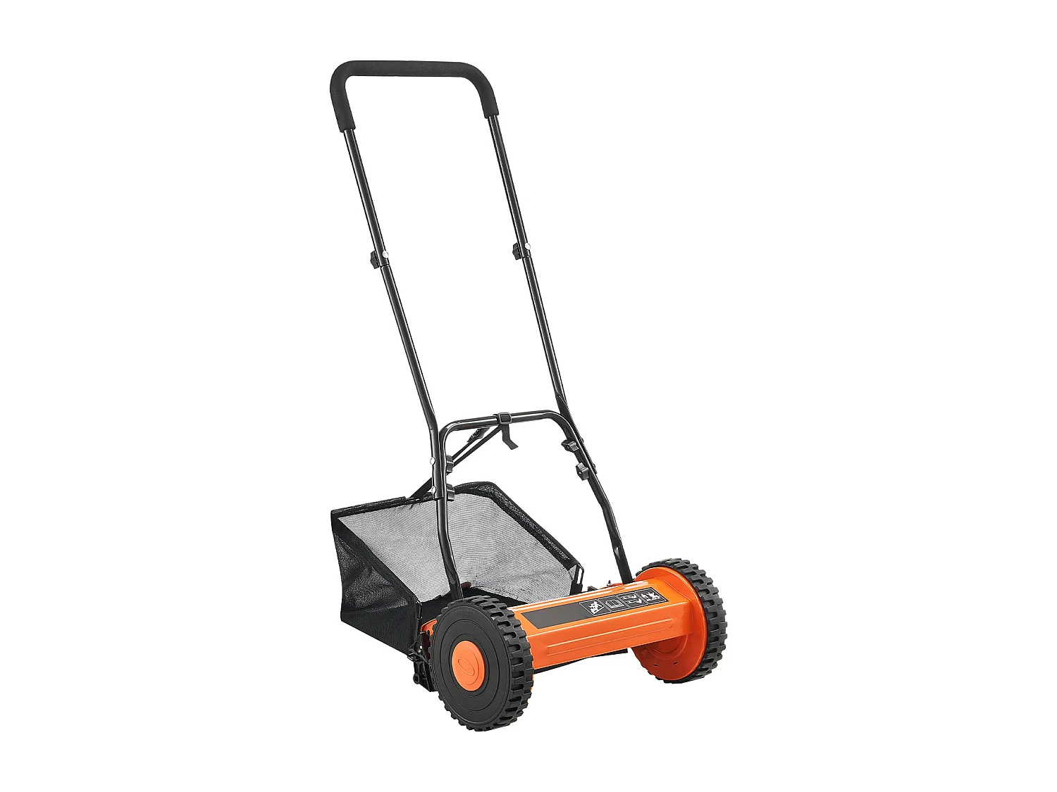 Tondeuse à Gazon SucceBuy Manuelle, Largeur de Coupe 40cm, Équipée de 5 Lames en Acier, sans Moteur, Hauteur de Coupe Ajustable de 1.5 à 4.5 cm