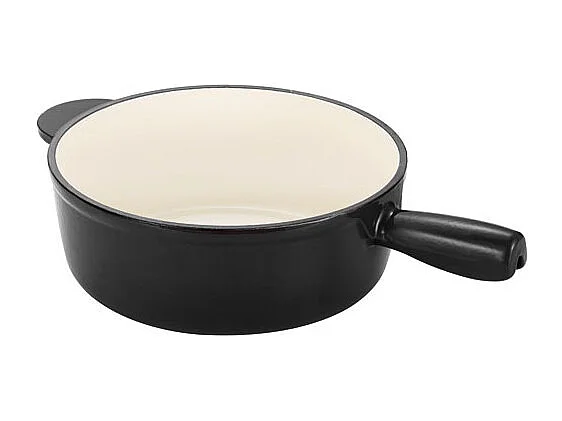 Poêlon Fonte Émaillée 24cm pour Fondue Savoyarde Traditionnelle