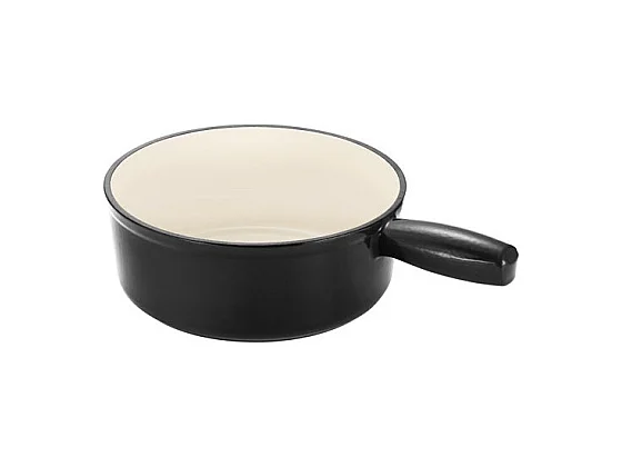 Poêlon Fonte Émaillée 20 cm pour Fondue Savoyarde Traditionnelle