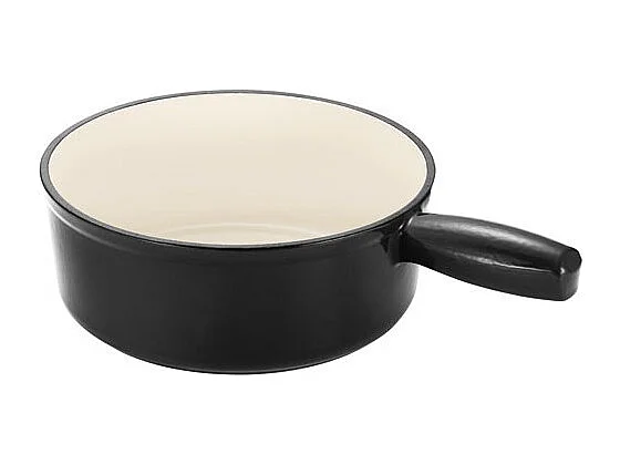 Poêlon Fonte Émaillée 20 cm pour Fondue Savoyarde Traditionnelle