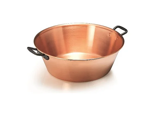 Koperen Jampan 38 cm 9L - Natuurlijke en Smaken Gietijzeren Handvat