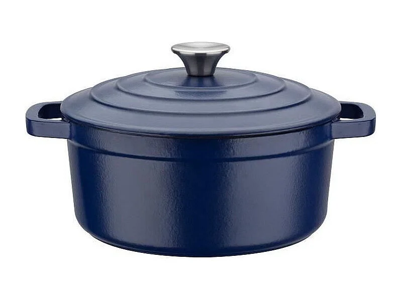 GSW - Blue Magic - Marmite - Ø 24 cm - Fonte d'acier - Bleu - Tous feux dont induction