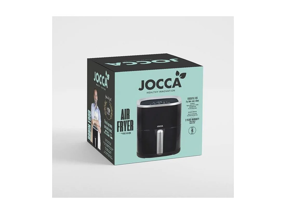 Friteuse sans huile - JOCCA - 2219p - 4L - 1400 W - Numérique - 26 x 35 x 29 cm - Noir