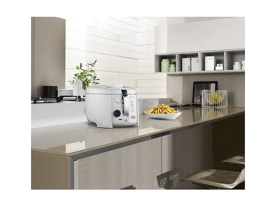Friteuse DELONGHI F28311 - Acier inoxydable - 1800W - Capacité 1,2L - Systeme Easy Clean - L36,1 x P31 x H23,9 cm - Blanc