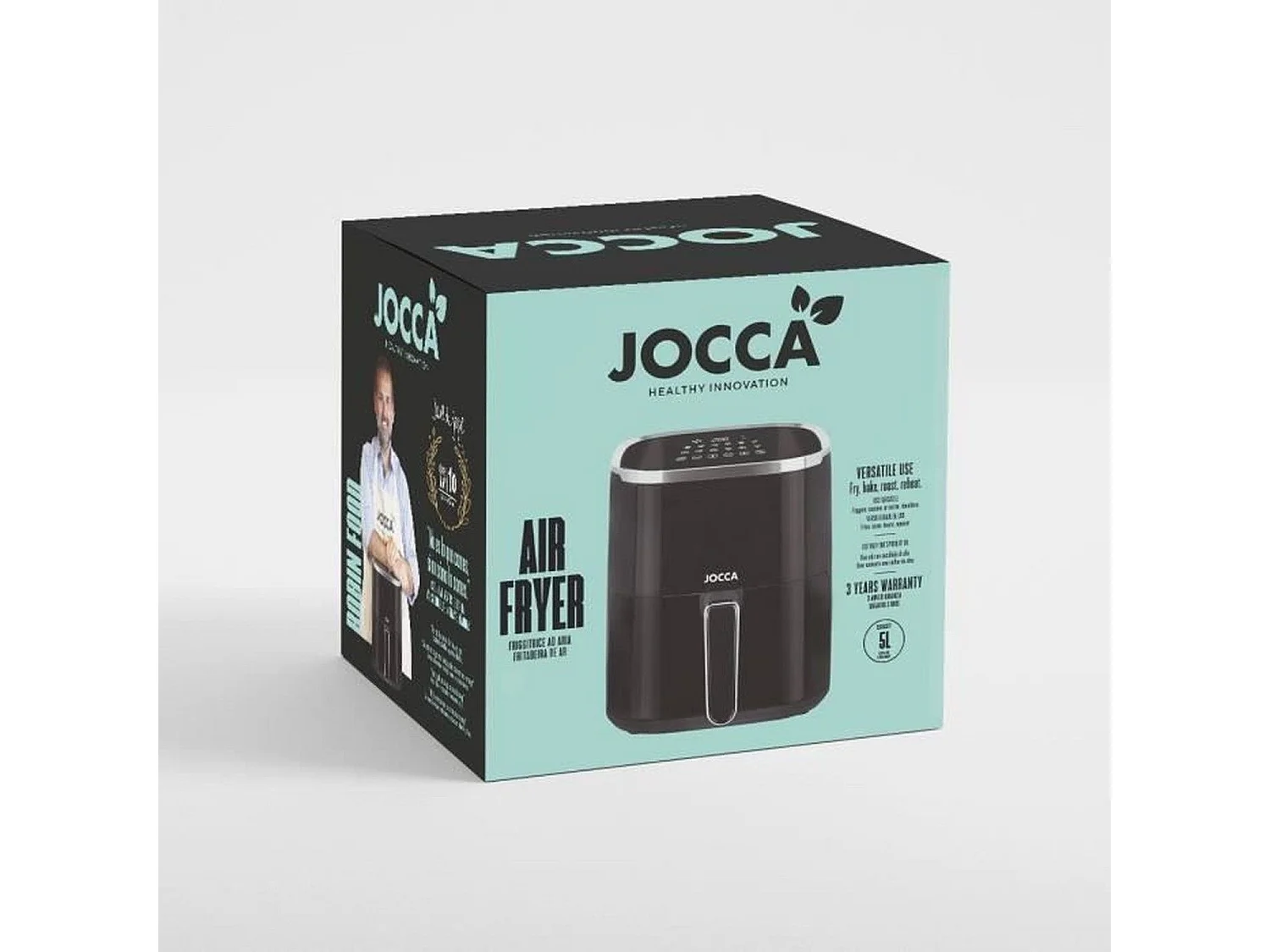 Friteuse sans huile JOCCA - 2196 - 5L - 1450 W - 28 x 26 x 35 cm - Noir