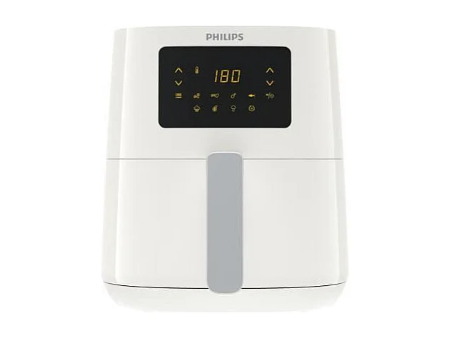 PHILIPS Airfryer Essential Compact Digital HD9252/00, Friteuse sans huile, 0,8kg, Technologie Rapid Air, 7 préréglages, Blanc