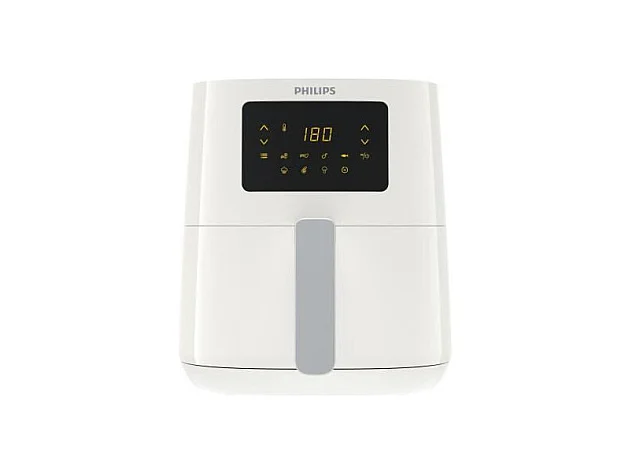 PHILIPS Airfryer Essential Compact Digital HD9252/00, Friteuse sans huile, 0,8kg, Technologie Rapid Air, 7 préréglages, Blanc