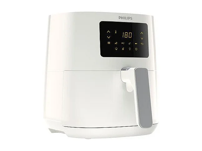 PHILIPS Airfryer Essential Compact Digital HD9252/00, Friteuse sans huile, 0,8kg, Technologie Rapid Air, 7 préréglages, Blanc