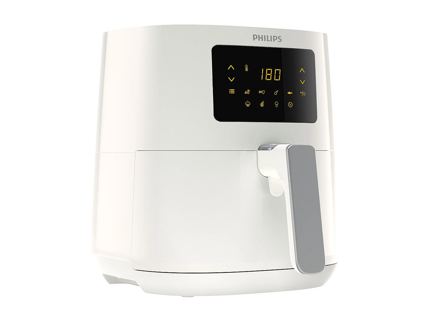 PHILIPS Airfryer Essential Compact Digital HD9252/00, Friteuse sans huile, 0,8kg, Technologie Rapid Air, 7 préréglages, Blanc