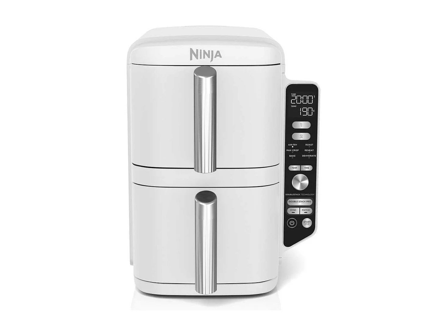 Friteuse sans huile NINJA - Double Stack XL SL400EUWH - Capacité 9,5L - 6 programmes de cuisson - Blanc - 2470W