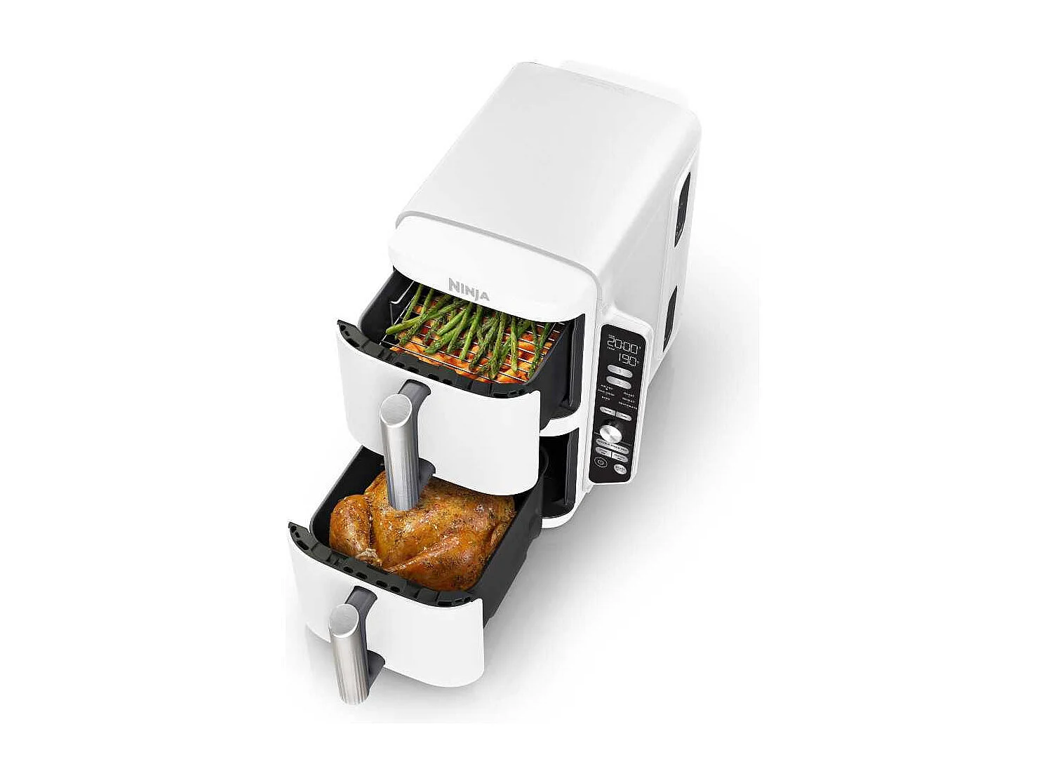 Friteuse sans huile NINJA - Double Stack XL SL400EUWH - Capacité 9,5L - 6 programmes de cuisson - Blanc - 2470W