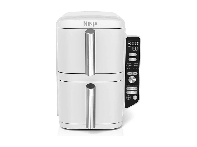 Friteuse sans huile NINJA - Double Stack XL SL400EUWH - Capacité 9,5L - 6 programmes de cuisson - Blanc - 2470W