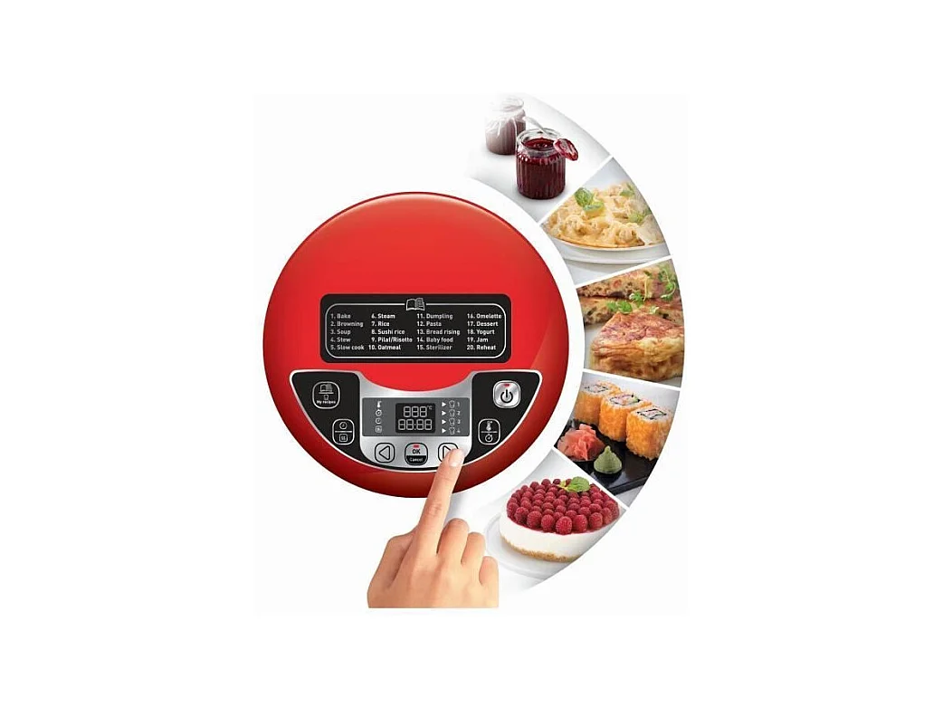 MOULINEX MK708E10 Multicuiseur electrique 15 en 1 - 750W - Blanc/Gris