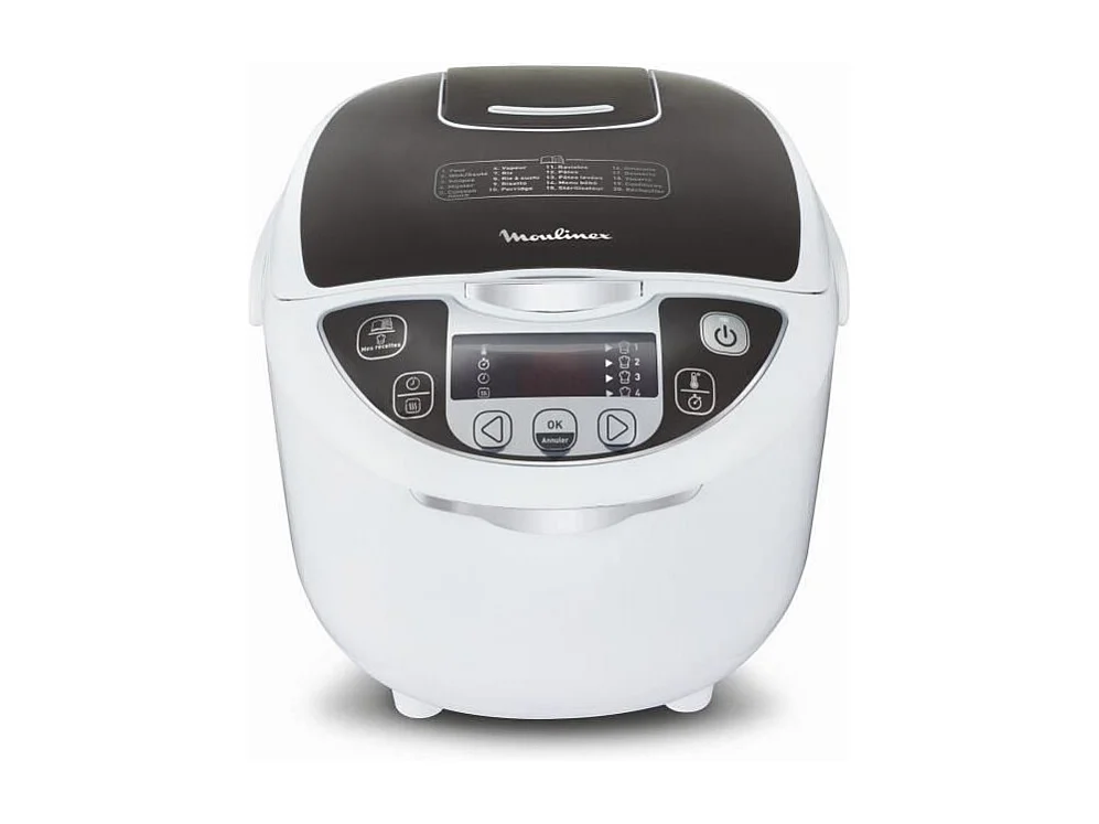 MOULINEX MK708E10 Multicuiseur electrique 15 en 1 - 750W - Blanc/Gris