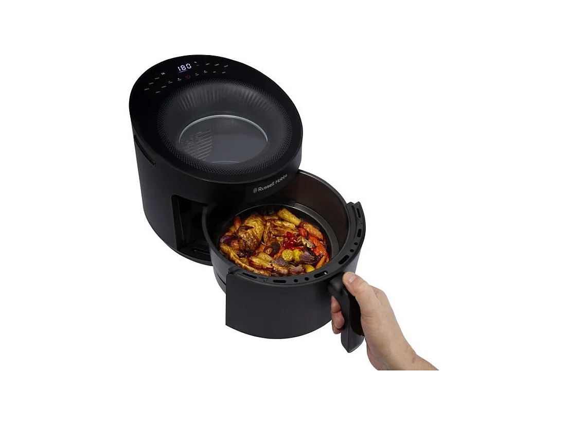 Friteuse sans huile RUSSELL HOBBS - SatisFry Air Panoramic 27420-56 - Capacité 5L - 10 programmes de cuisson - 1500W - Noir
