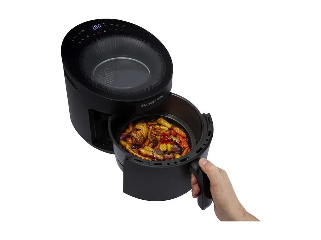 Friteuse sans huile RUSSELL HOBBS - SatisFry Air Panoramic 27420-56 - Capacité 5L - 10 programmes de cuisson - 1500W - Noir