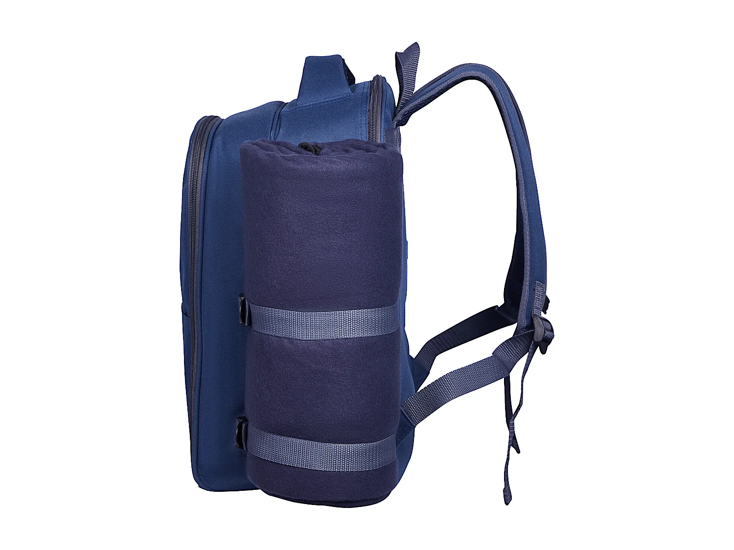 Sac à Dos Isotherme SucceBuy pour 2 Personnes, Sac à Dos de Pique-nique avec Compartiment Isotherme, Randonnée Camping, Bleu Marine
