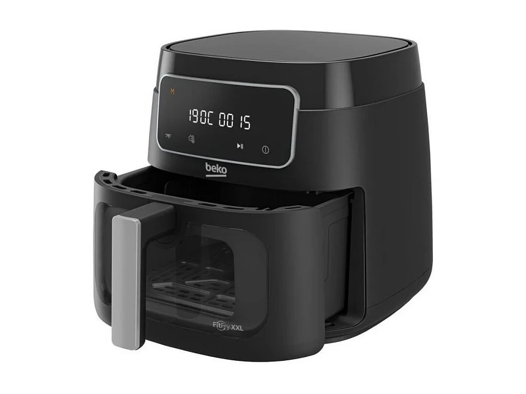 Friteuse multifonction a air chaud - BEKO - FRL3374B - 1900 W - 7,6 L pour 2 kg de frites - Ecran LCD tactile - Noir