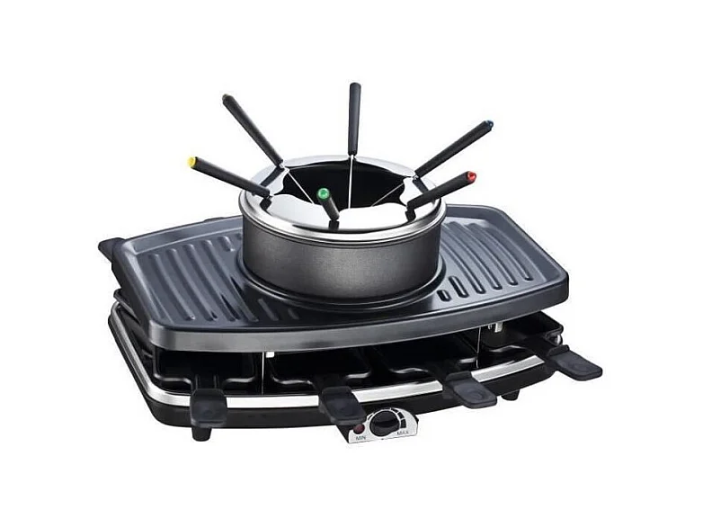 CONTINENTAL EDISON FD12881 Appareil a raclette et fondue 8 personnes - Noir