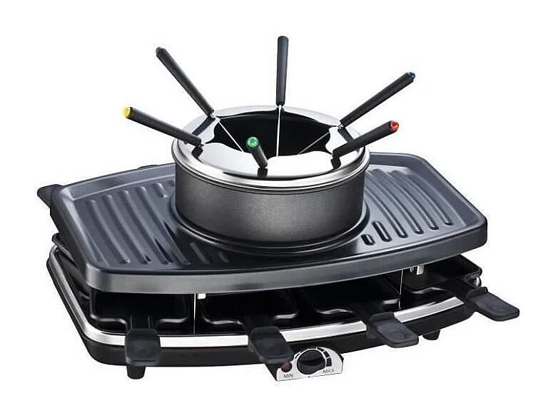 CONTINENTAL EDISON FD12881 Appareil a raclette et fondue 8 personnes - Noir