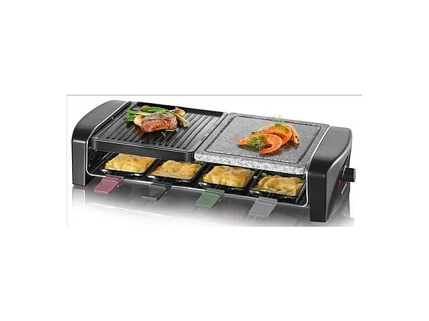 Raclettegerät für 8 Personen – Schwarz