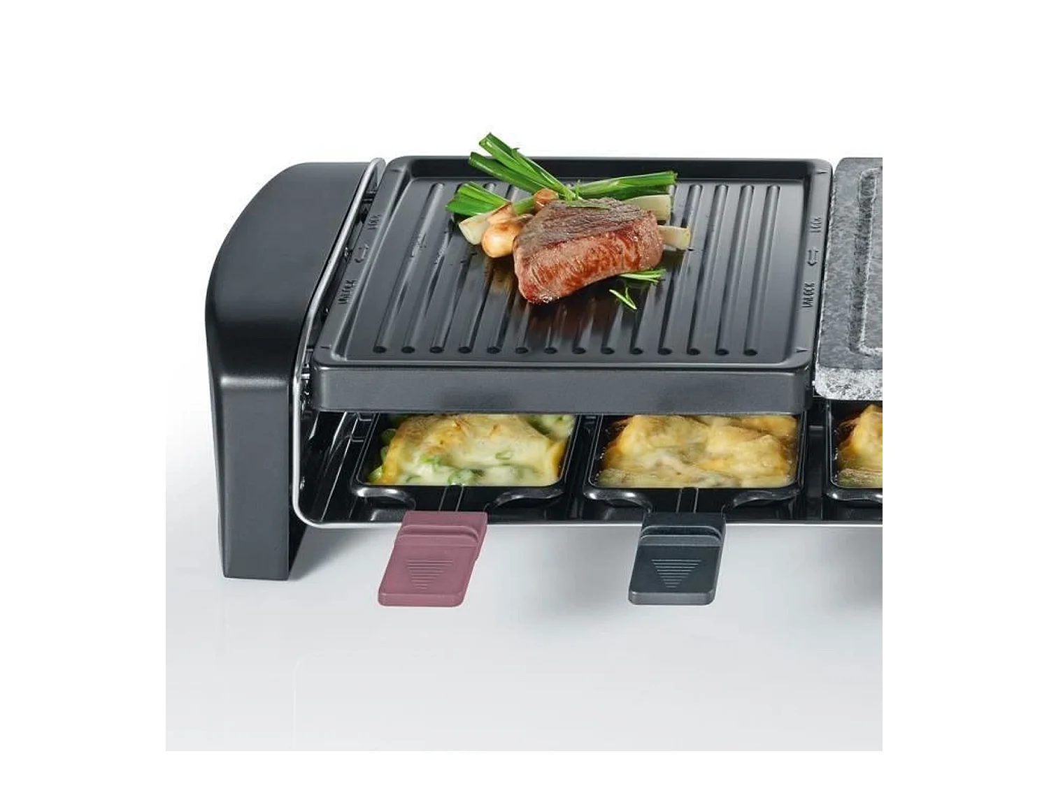 Raclettegerät für 8 Personen – Schwarz