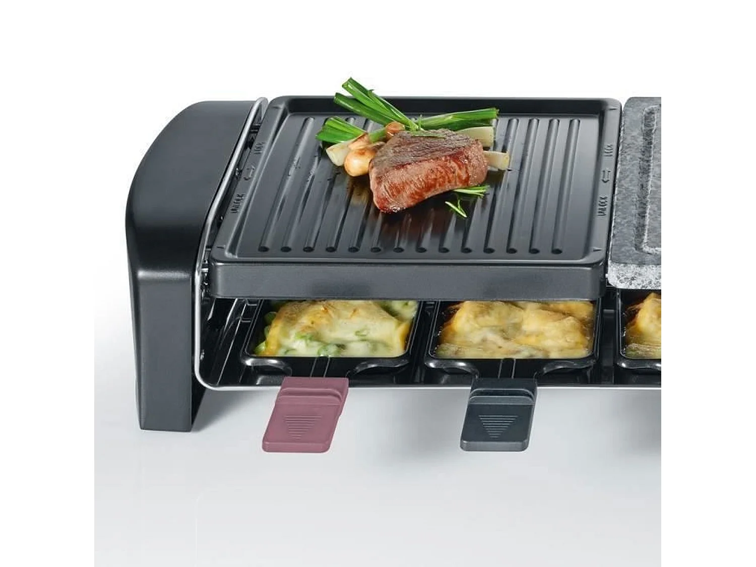 Raclettegerät für 8 Personen – Schwarz