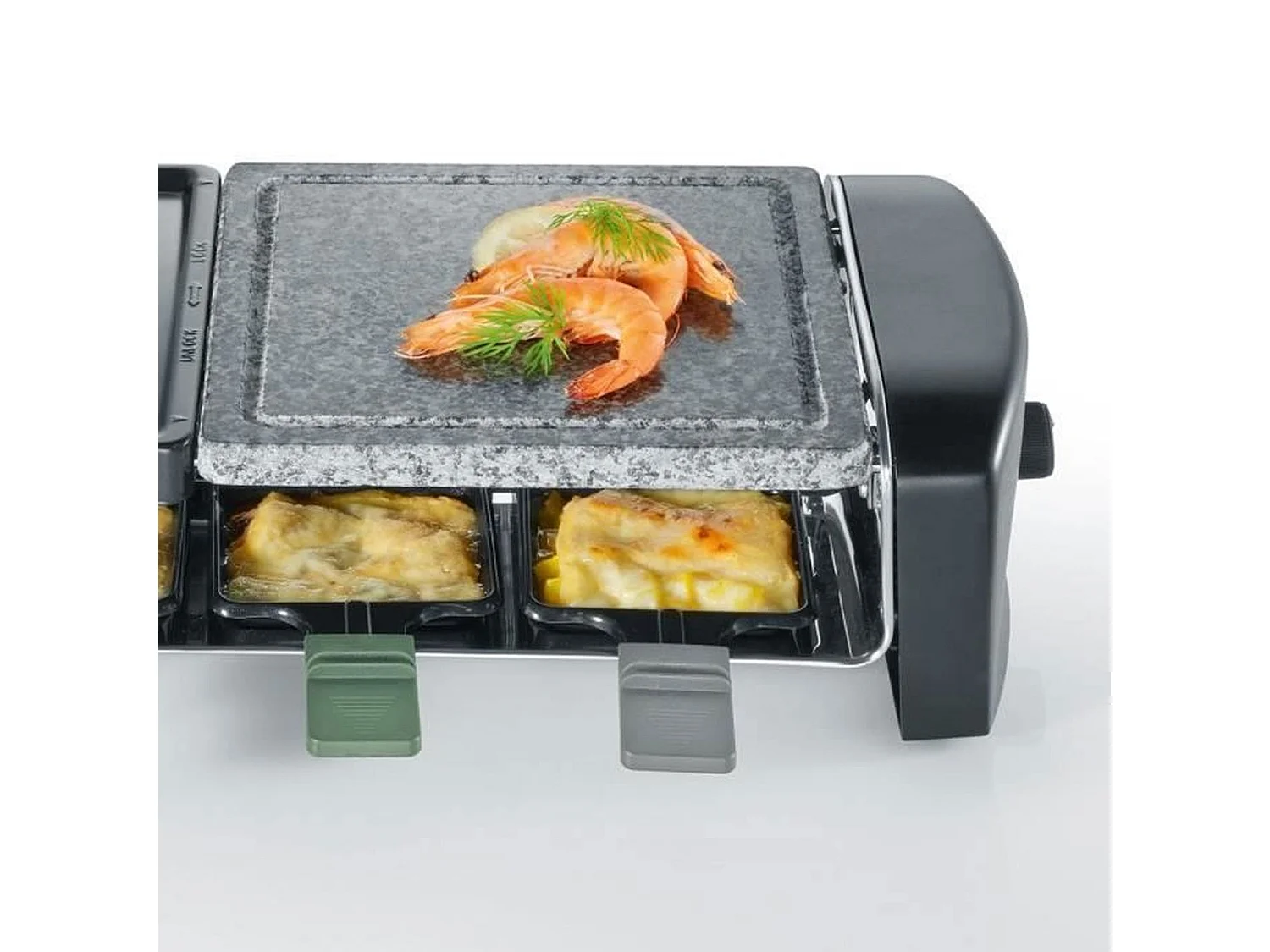 Raclettegerät für 8 Personen – Schwarz