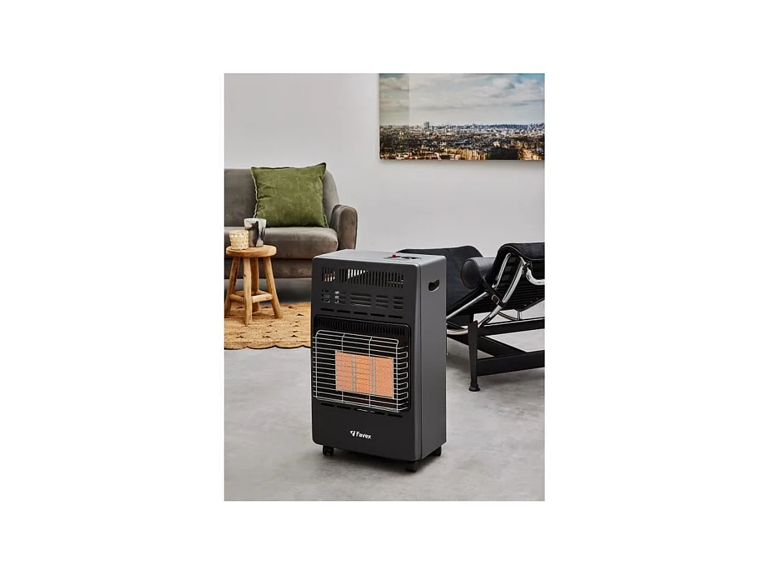 Chauffage d'Appoint Infrarouge au Gaz Butane KERN - Allumage Piezo - 40 m² - 3 Niveaux de Puissance