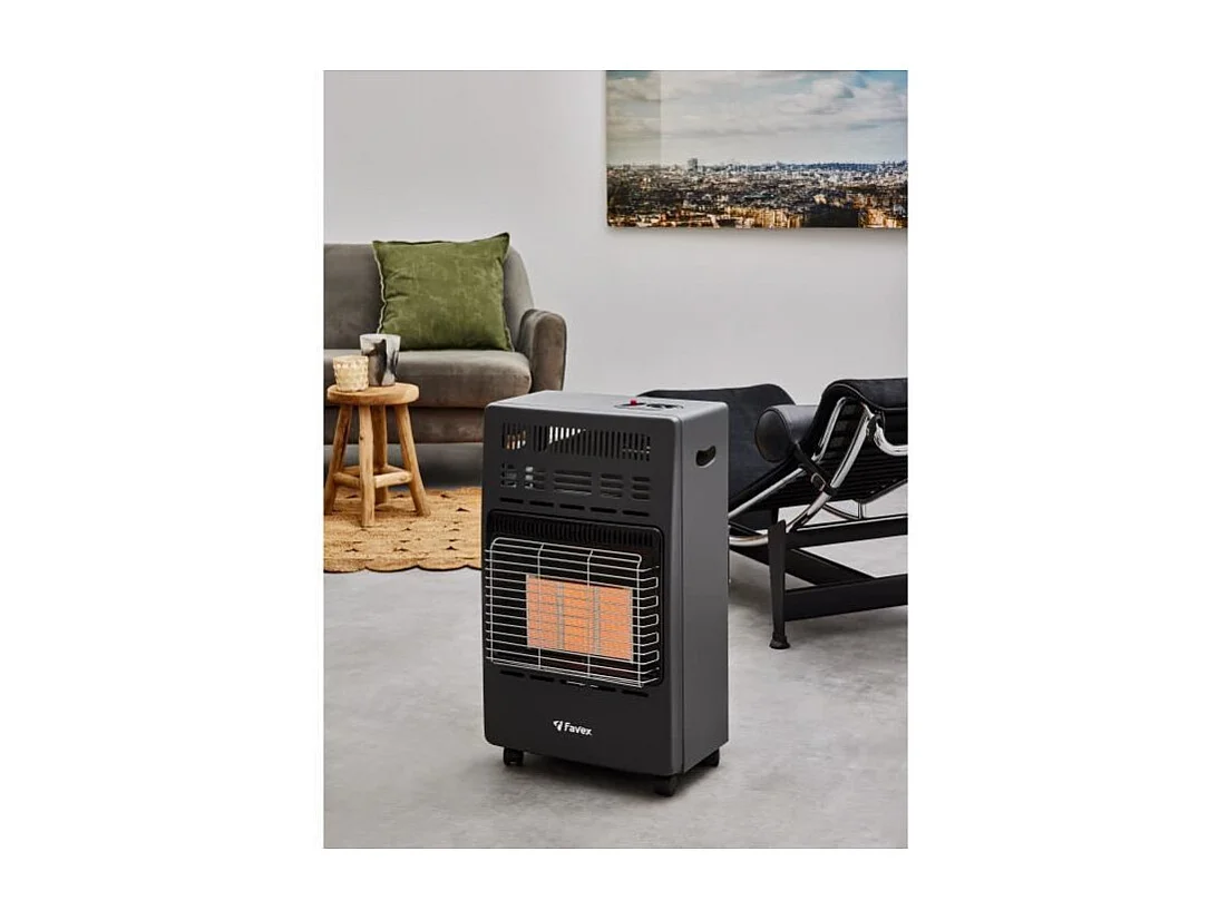 Chauffage d'Appoint Infrarouge au Gaz Butane KERN - Allumage Piezo - 40 m² - 3 Niveaux de Puissance