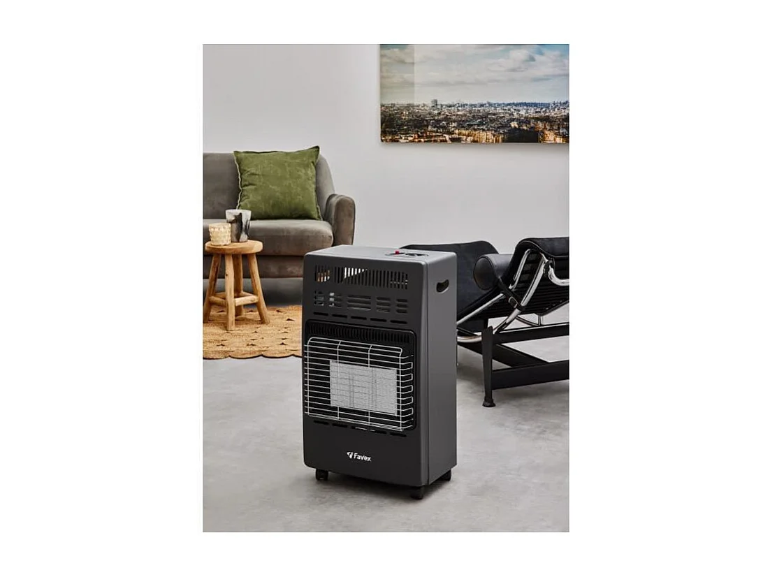 Chauffage d'Appoint Infrarouge au Gaz Butane KERN - Allumage Piezo - 40 m² - 3 Niveaux de Puissance