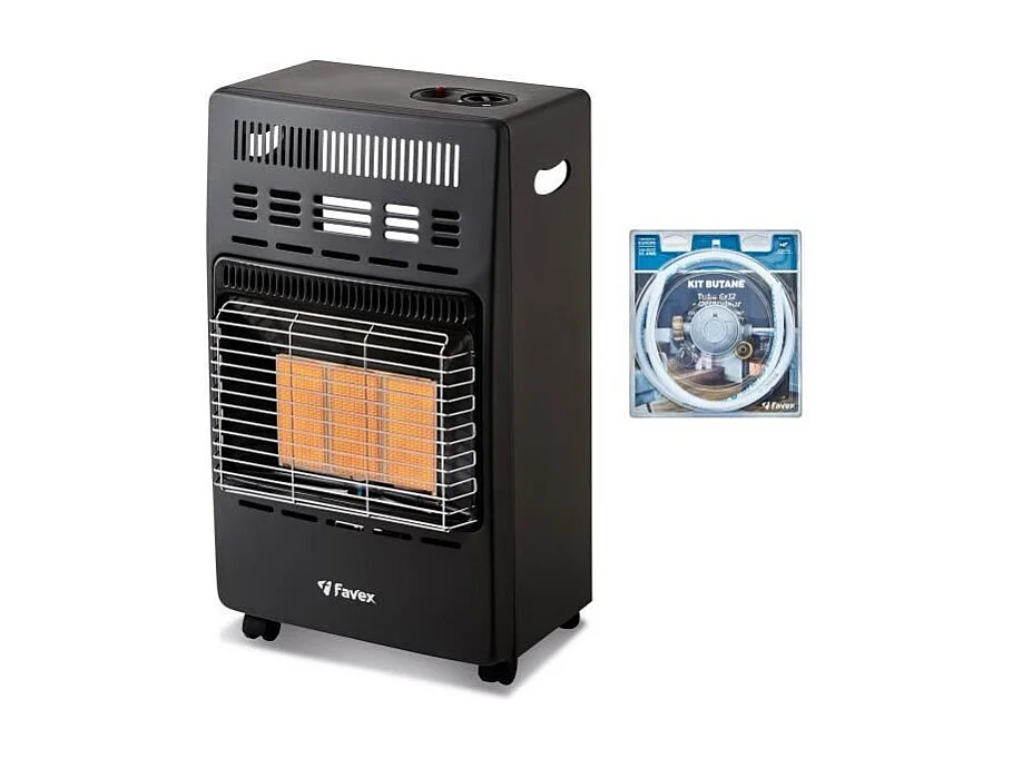 Chauffage d'Appoint Infrarouge au Gaz Butane KERN - Allumage Piezo - 40 m² - 3 Niveaux de Puissance