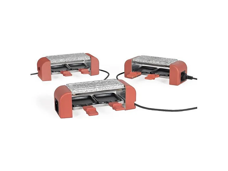 Raclette 2 personnes connectable - LIVOO - DOC310R - 450W - 2 personnes - Thermostat automatique - 2 spatules en bois et 2 caque