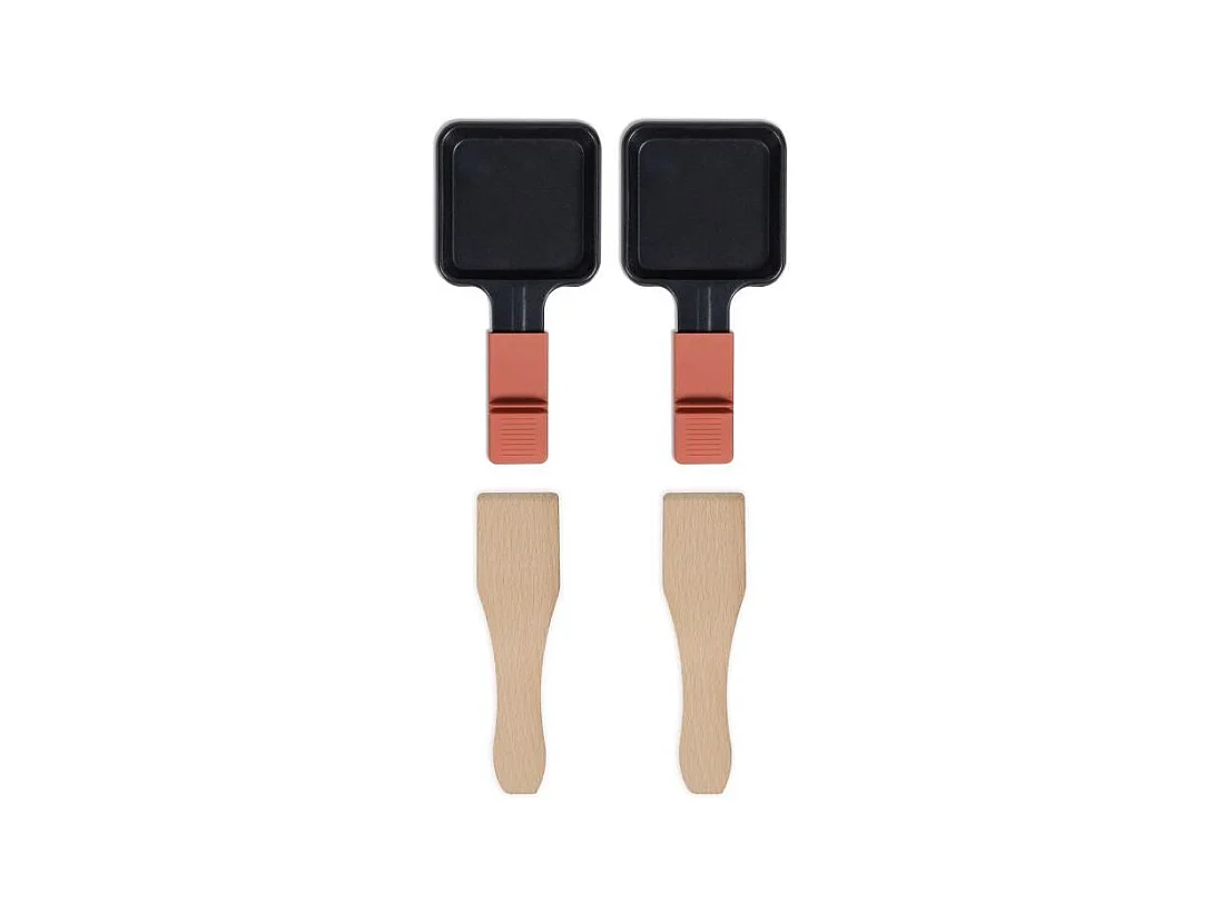 Raclette 2 personnes connectable - LIVOO - DOC310R - 450W - 2 personnes - Thermostat automatique - 2 spatules en bois et 2 caque