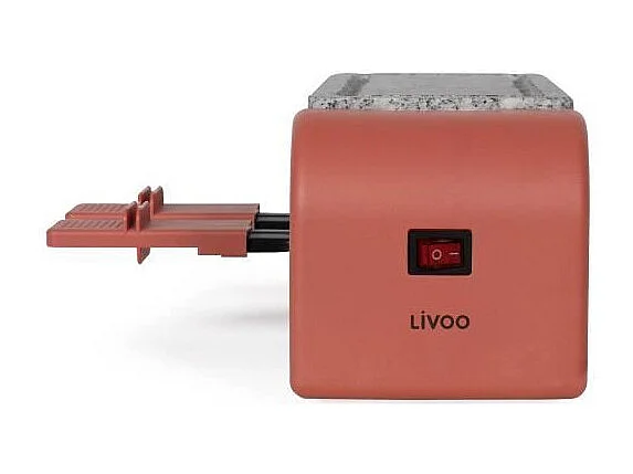 Raclette 2 personnes connectable - LIVOO - DOC310R - 450W - 2 personnes - Thermostat automatique - 2 spatules en bois et 2 caque