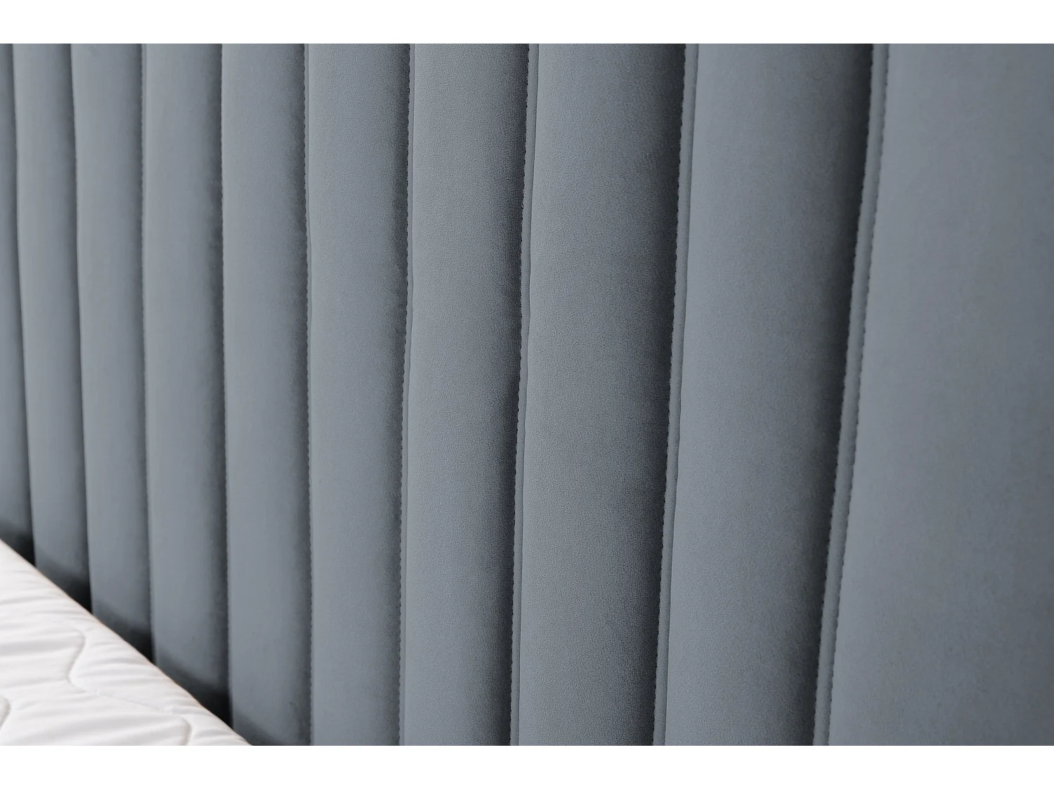 Lit boxspring QUANT avec 2 coffres de rangement, lit rembourré Dimensions: 140x200, couleur: gris, tissu velours