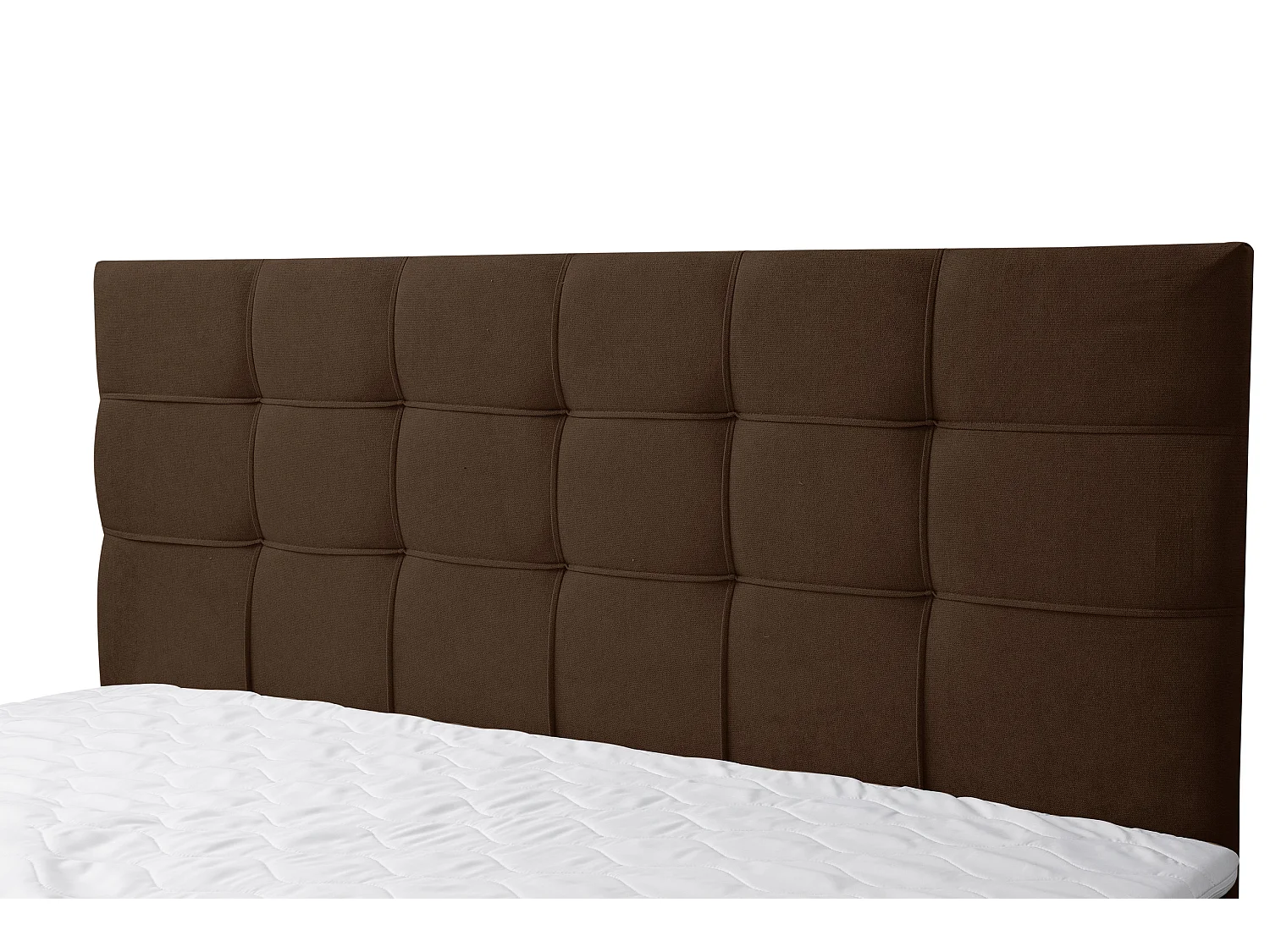 Lit boxspring BOSS, lit rembourré Dimensions : 180x200 cm, couleur : marron, tissu velours, lit double avec matelas Bonell H3 et surmatelas inclus