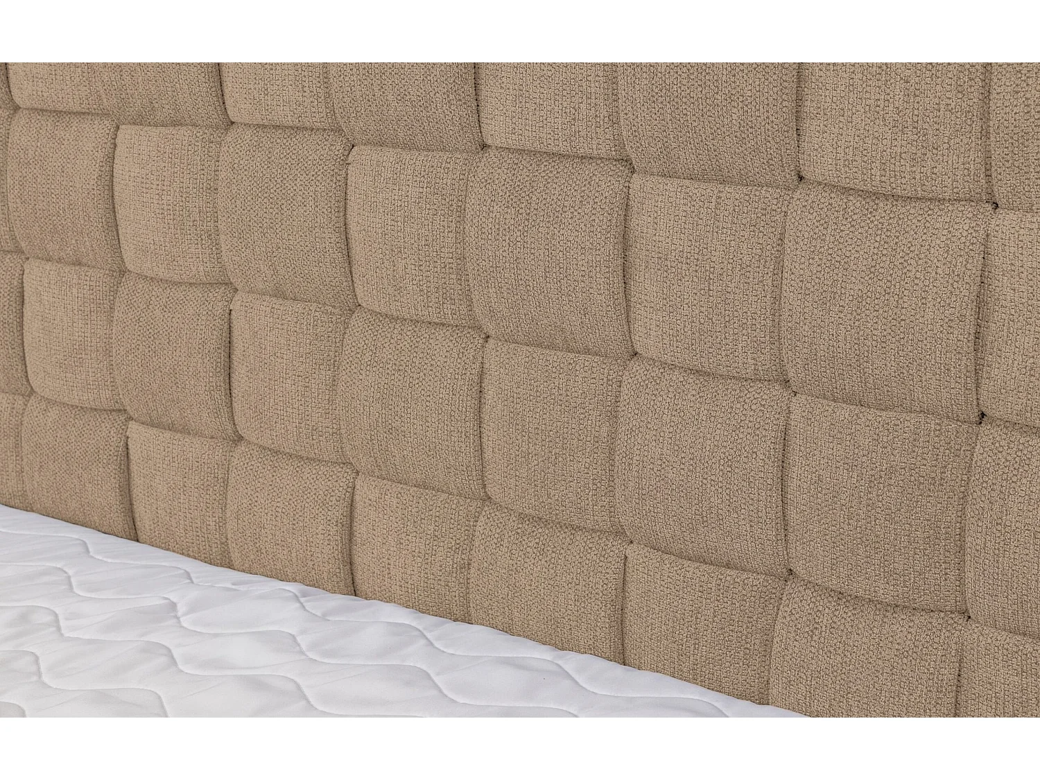 Lit boxspring Roma avec 2 tiroirs de rangement, lit rembourré Dimensions: 160x200, couleur: marron, tissu velours