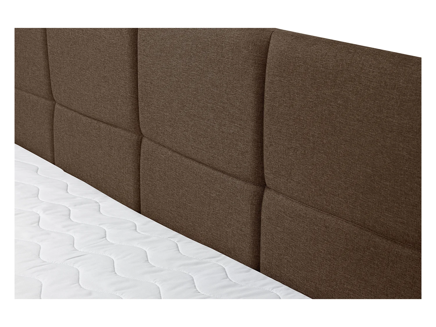 Lit boxspring DORIS avec 2 coffres de rangement, lit rembourré Dimensions: 160x200, couleur: marron, tissu velours
