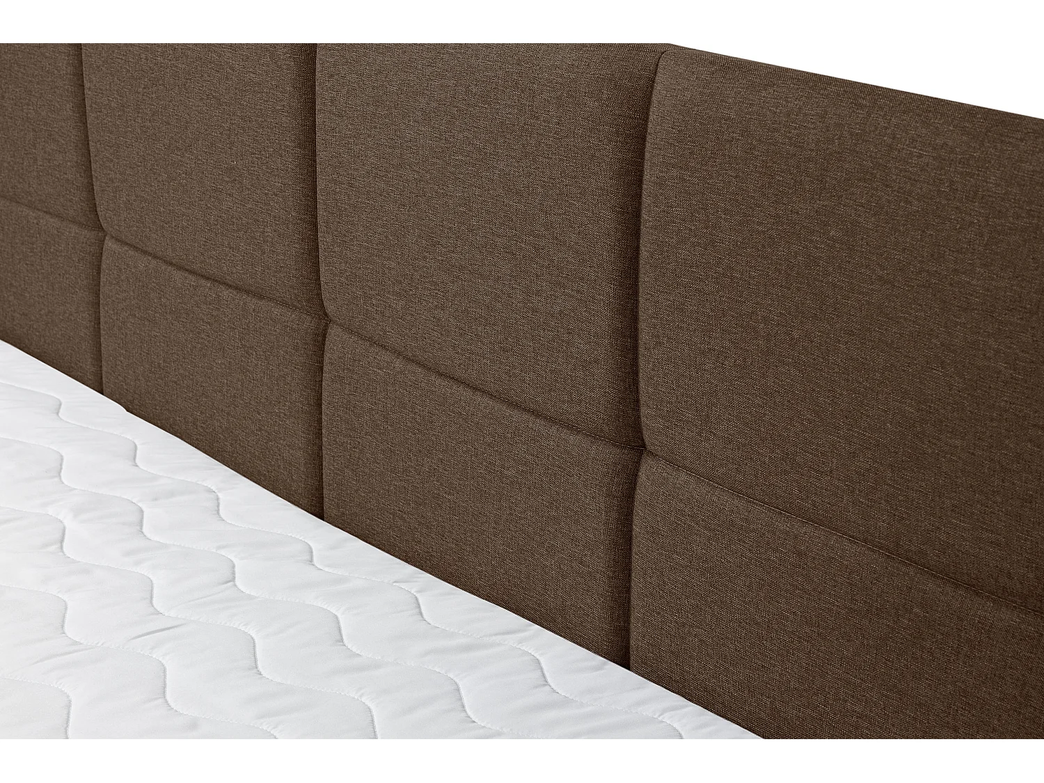 Lit boxspring DORIS avec 2 coffres de rangement, lit rembourré Dimensions: 160x200, couleur: marron, tissu velours