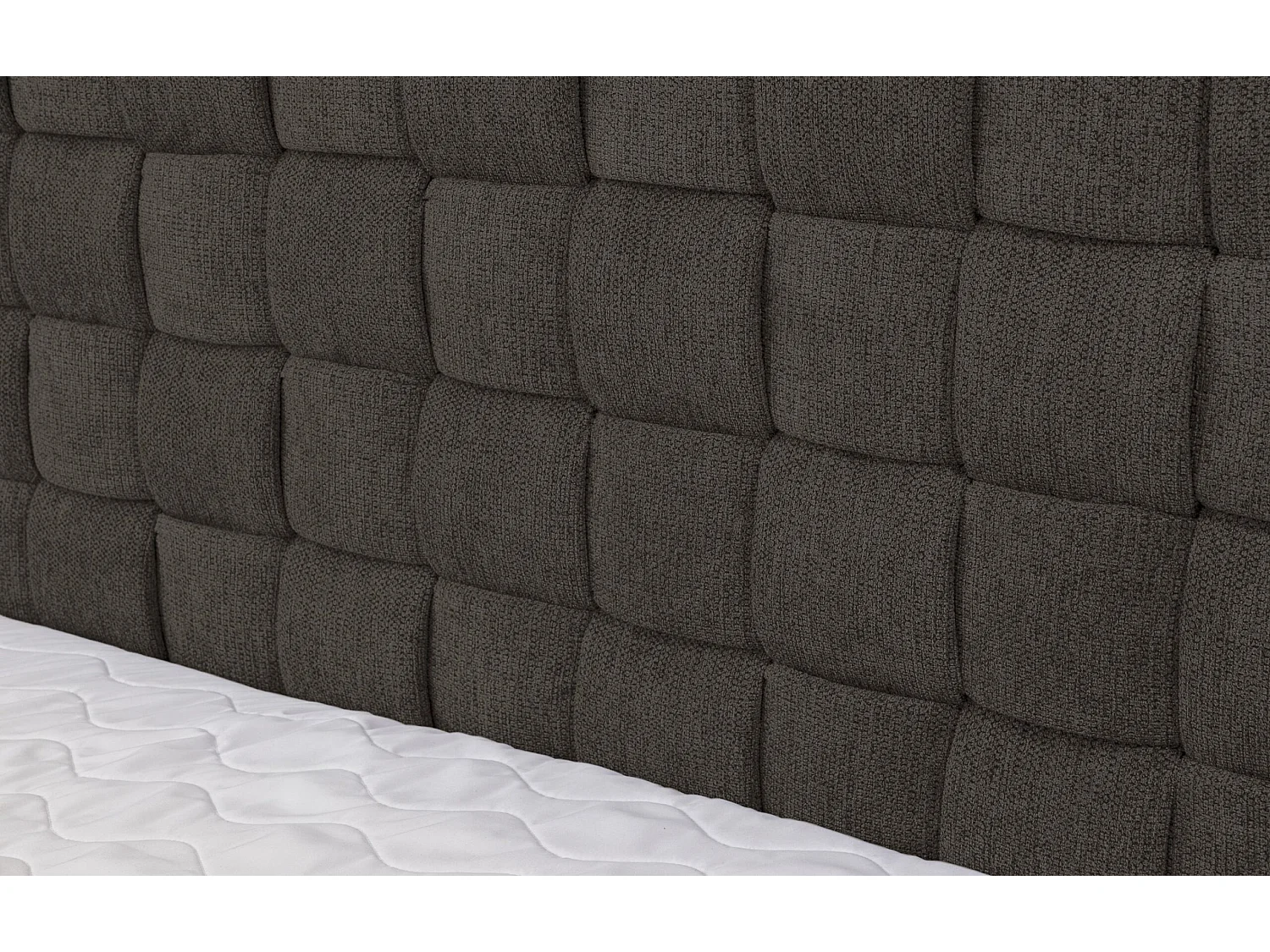 Lit boxspring Roma avec 2 tiroirs de rangement, lit rembourré Dimensions: 180x200, couleur: gris foncé, tissu velours