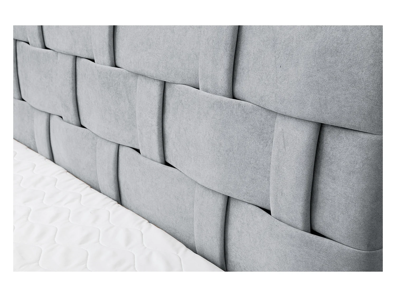 Lit boxspring Charlotte avec 2 coffres de rangement, lit rembourré Dimensions: 160x200 cm, couleur: gris, tissu velours