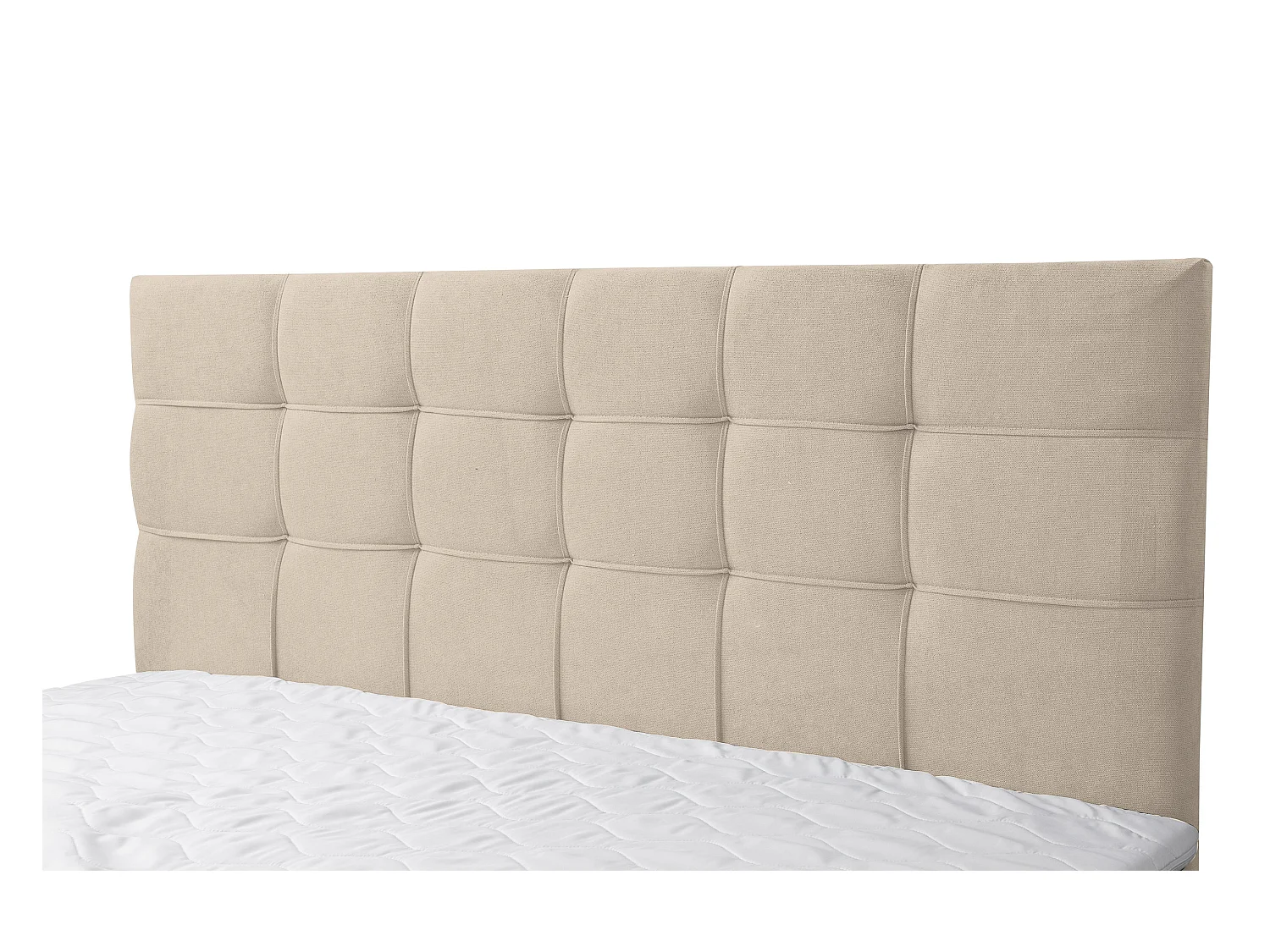 Lit boxspring BOSS, lit rembourré Dimensions : 160 x 200 cm, couleur : beige, tissu velours, lit double avec matelas Bonell H3 et surmatelas inclus