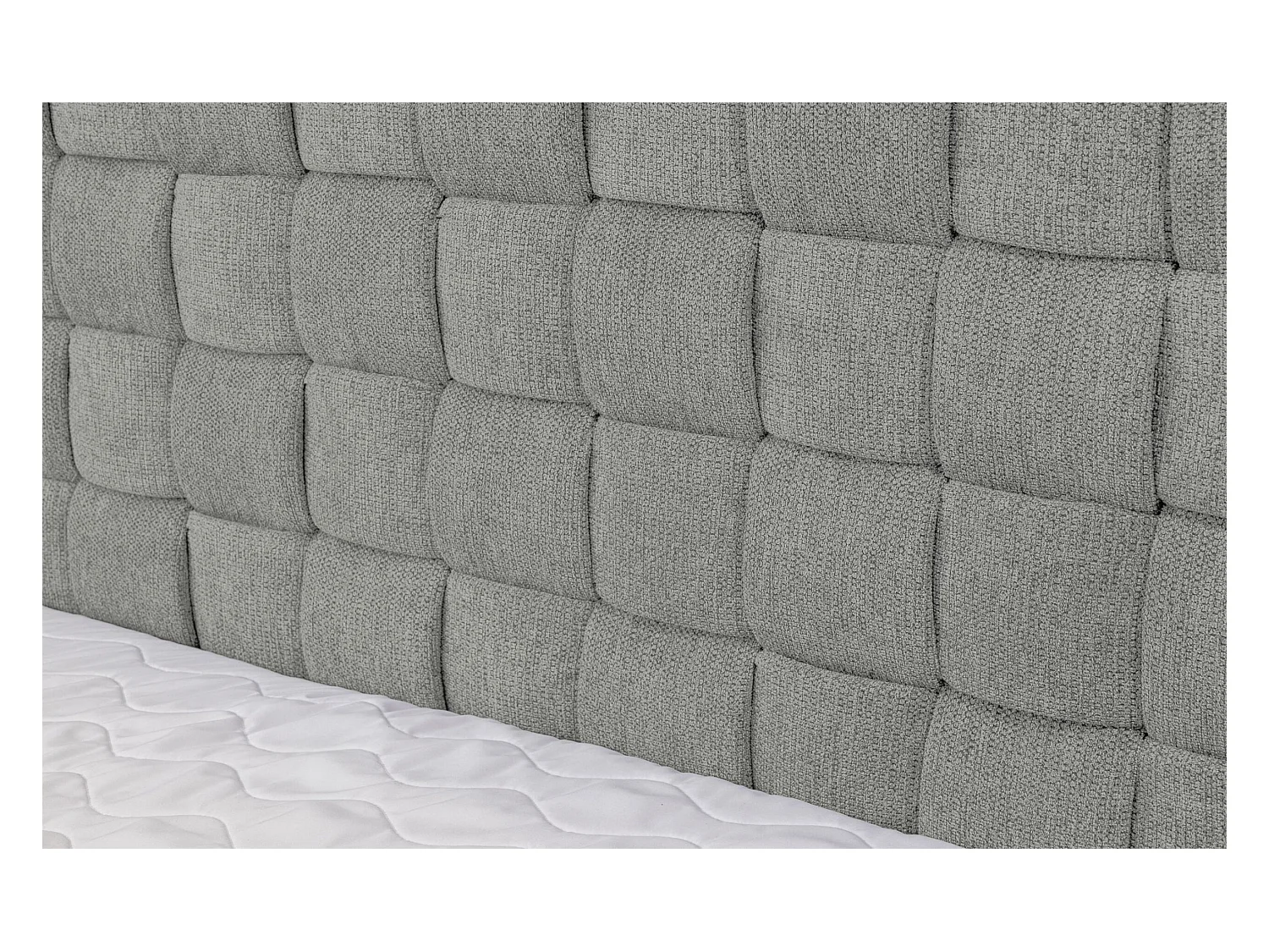 Lit boxspring Roma avec 2 tiroirs de rangement, lit rembourré Dimensions: 140x200, couleur: gris, tissu velours