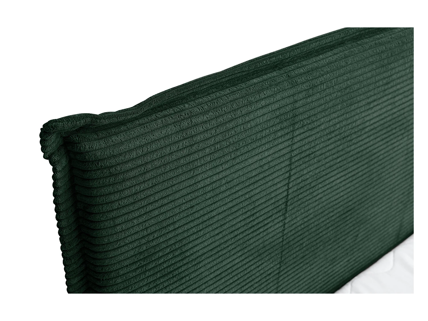 Lit boxspring Vanessa avec 2 coffres de rangement, lit rembourré Dimensions: 160x200, couleur: vert, tissu cordé