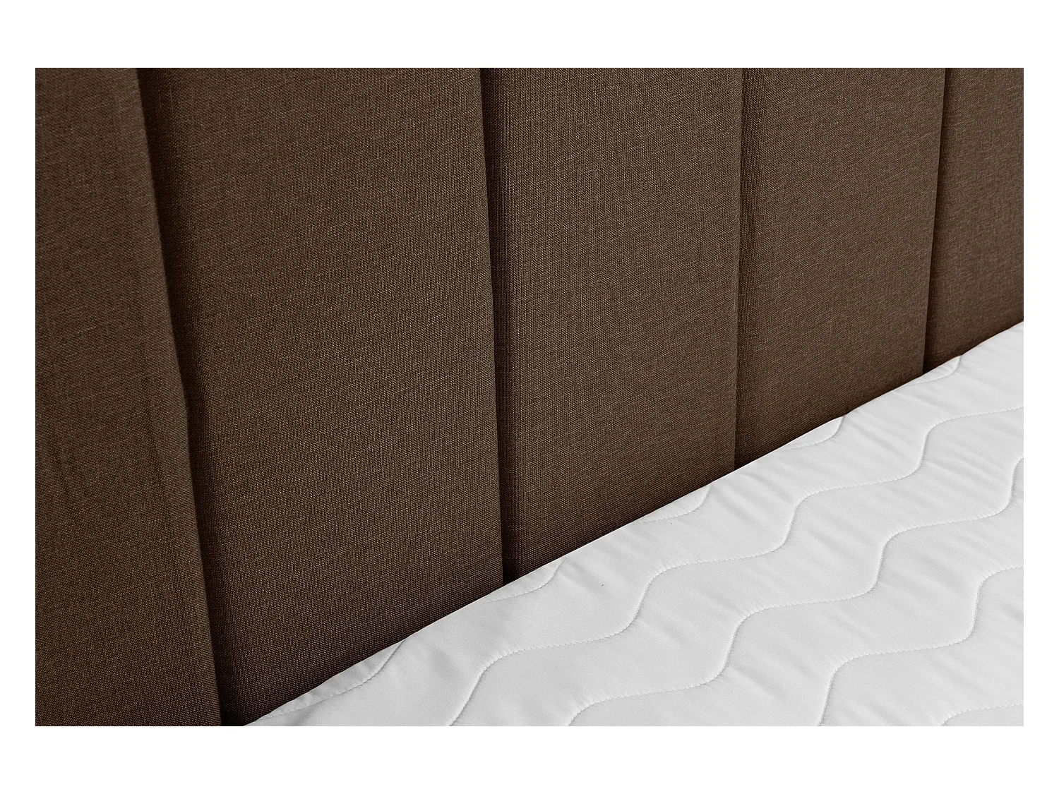 Lit boxspring CLAUDINE avec 2 coffres de rangement, lit rembourré Dimensions: 160x200, couleur: marron, tissu velours